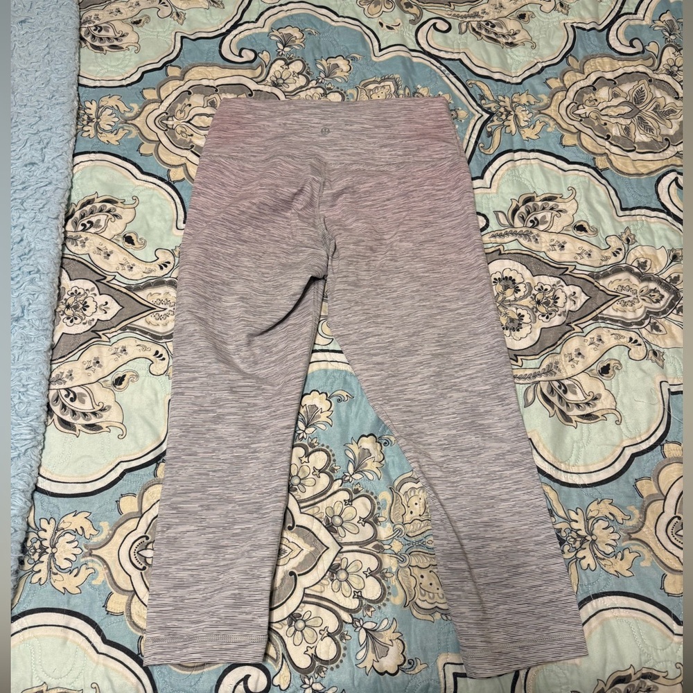 Lululemon Align Cropped Leggings We Are From Space Numbus Battleship Size 10